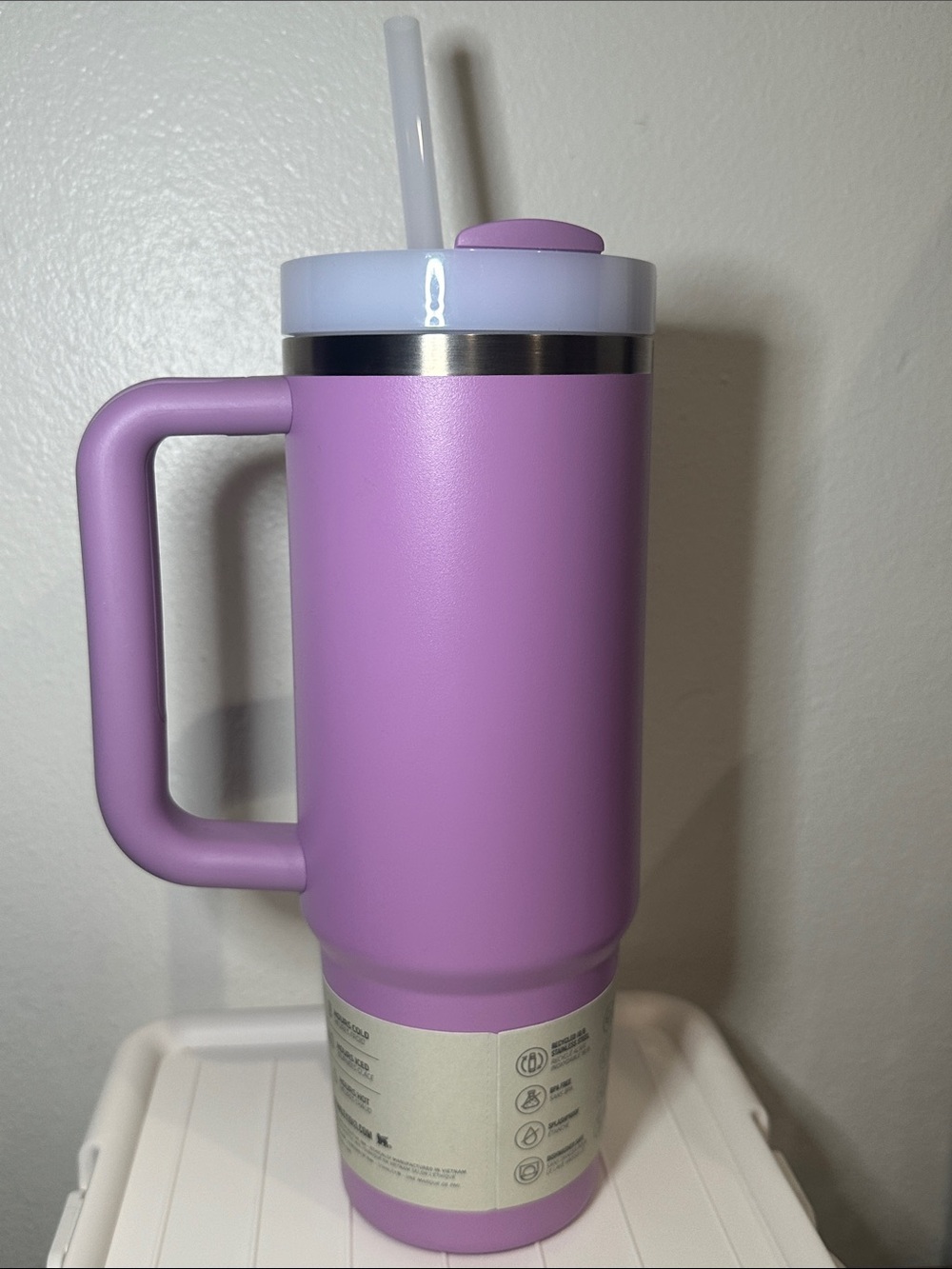 Stanley Pink Lavender Travel Tumbler with White Lid 30oz - Picture 5 of 6